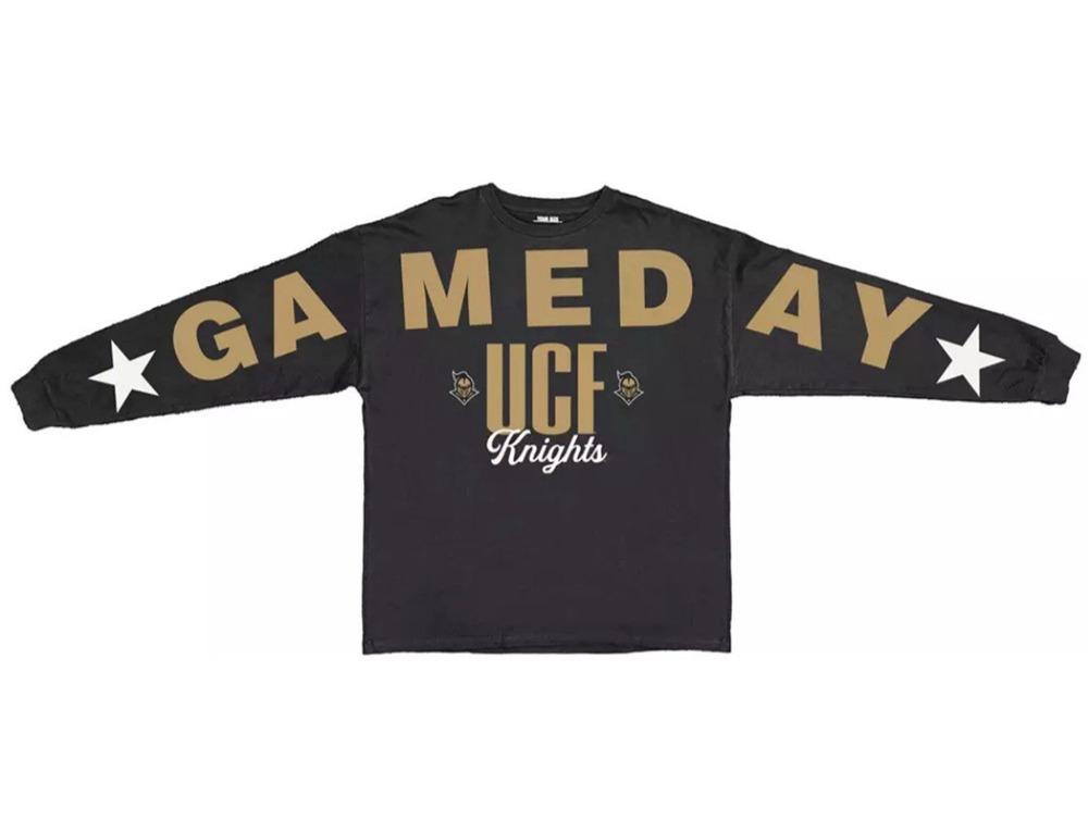 UCF Knights Oversized Long Sleeve Tee Black Sz XL New Pressbox